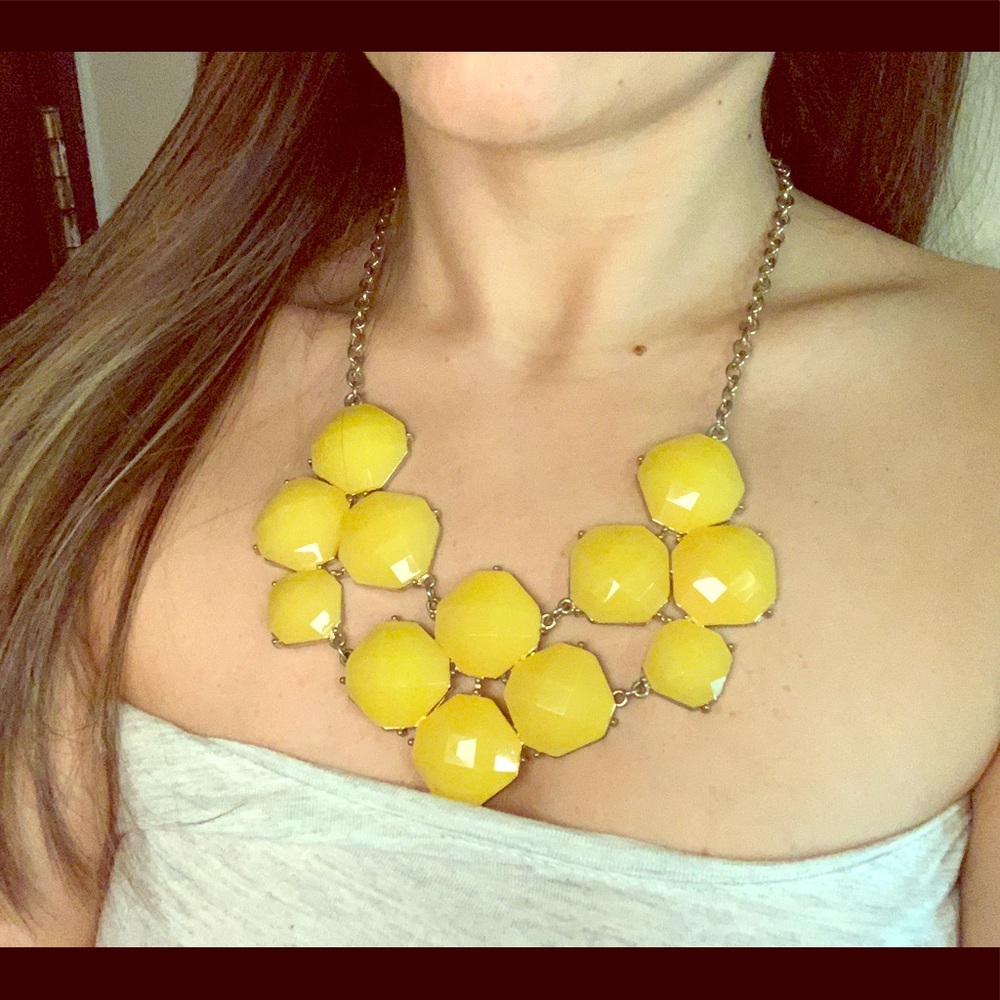 Yellow and gold color necklace